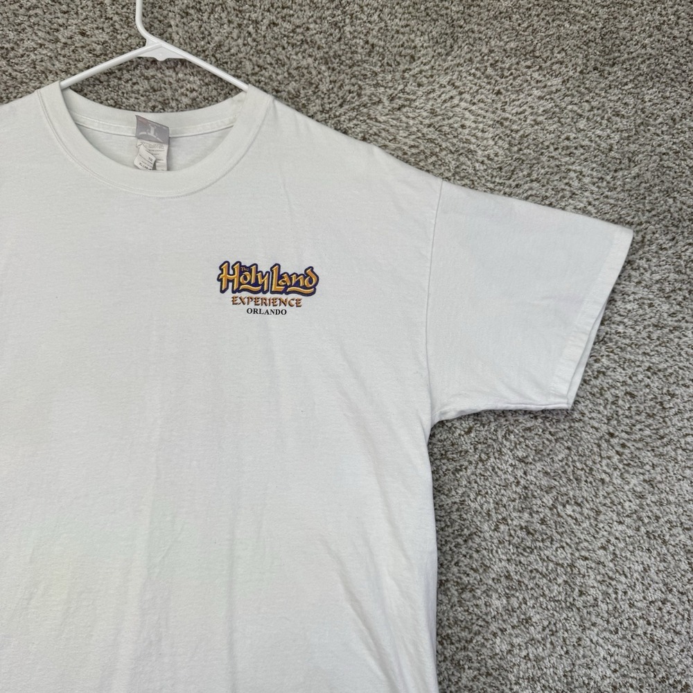 Vintage Holy Land Experience Shirt Mens XL White Orlando Graphic Tee Hanes Beefy - Picture 12 of 16